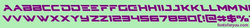 Cyberdyneleft Font – Purple Fonts on Green Background