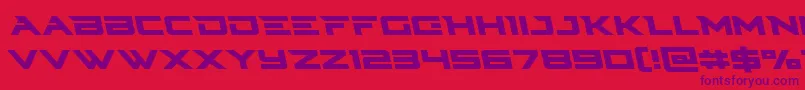 Cyberdyneleft Font – Purple Fonts on Red Background