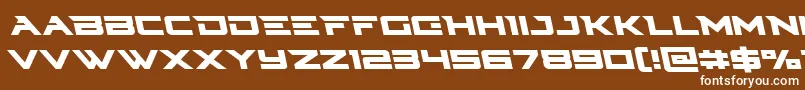 Cyberdyneleft Font – White Fonts on Brown Background