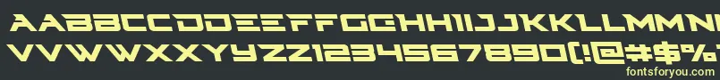 Cyberdyneleft Font – Yellow Fonts on Black Background