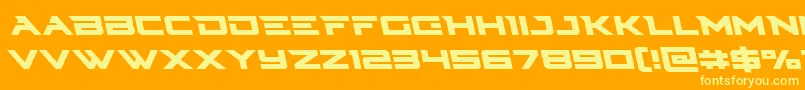 Cyberdyneleft Font – Yellow Fonts on Orange Background