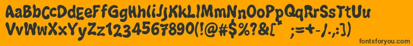 JazzBallRegular Font – Black Fonts on Orange Background