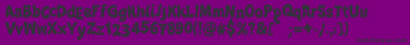 JazzBallRegular Font – Black Fonts on Purple Background