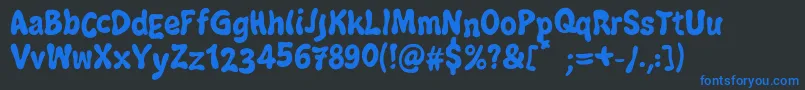 JazzBallRegular Font – Blue Fonts on Black Background
