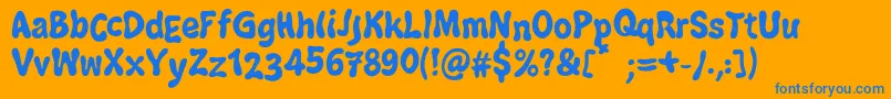 JazzBallRegular Font – Blue Fonts on Orange Background