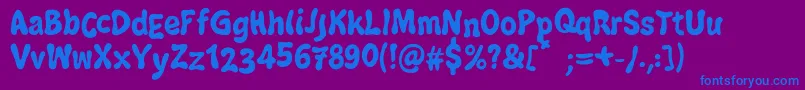 JazzBallRegular Font – Blue Fonts on Purple Background