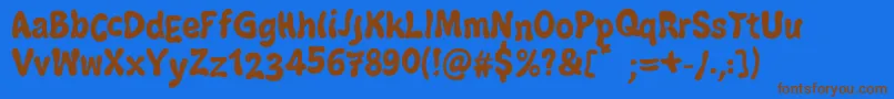 JazzBallRegular Font – Brown Fonts on Blue Background