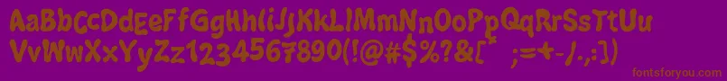 JazzBallRegular Font – Brown Fonts on Purple Background