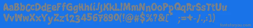 JazzBallRegular Font – Gray Fonts on Blue Background