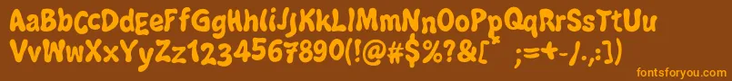 JazzBallRegular Font – Orange Fonts on Brown Background