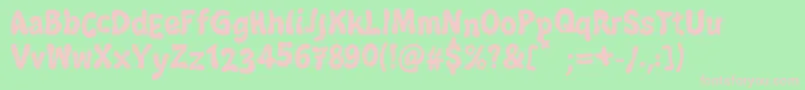 JazzBallRegular Font – Pink Fonts on Green Background