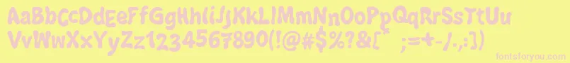 JazzBallRegular Font – Pink Fonts on Yellow Background