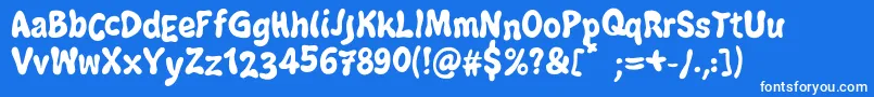 JazzBallRegular Font – White Fonts on Blue Background