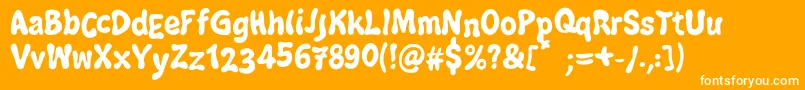 JazzBallRegular Font – White Fonts on Orange Background