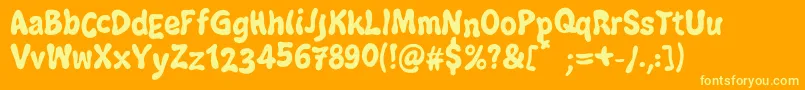 JazzBallRegular Font – Yellow Fonts on Orange Background