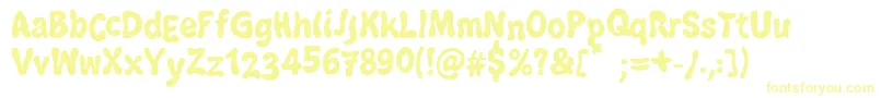 JazzBallRegular Font – Yellow Fonts on White Background