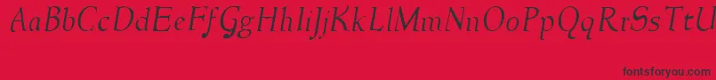 Шрифт NewstylelightItalic – чёрные шрифты на красном фоне