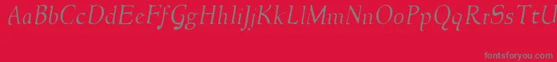 NewstylelightItalic Font – Gray Fonts on Red Background