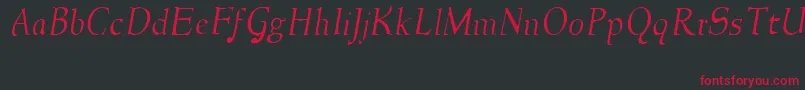 Шрифт NewstylelightItalic – красные шрифты на чёрном фоне