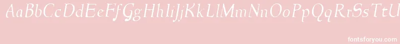 Шрифт NewstylelightItalic – белые шрифты на розовом фоне