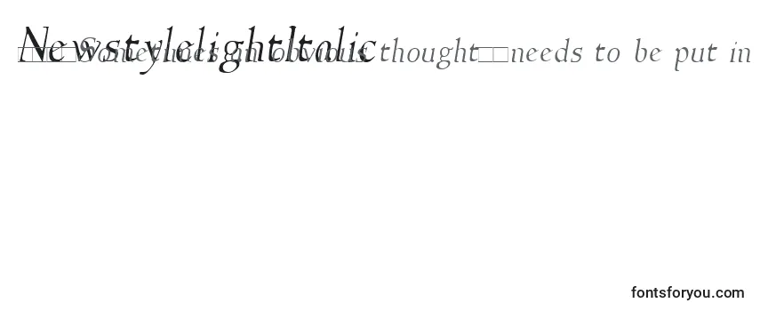 Review of the NewstylelightItalic Font