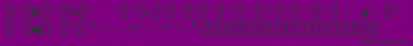 フォントDancer In The Dark Iii – 紫の背景に黒い文字