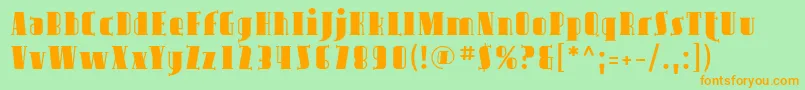 Avondale Font – Orange Fonts on Green Background