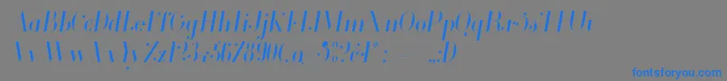 Glamor Lightcondenseditalic Font – Blue Fonts on Gray Background