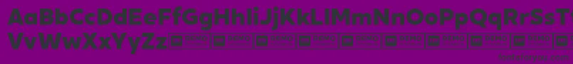XxiigeomdemoHeavy-fontti – mustat fontit violetilla taustalla