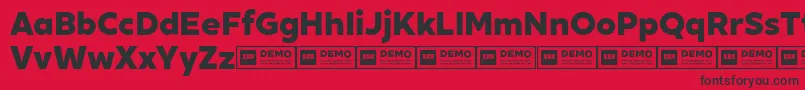 XxiigeomdemoHeavy Font – Black Fonts on Red Background