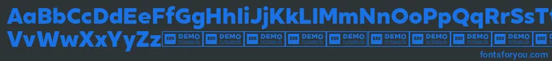 XxiigeomdemoHeavy Font – Blue Fonts on Black Background