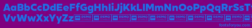 Шрифт XxiigeomdemoHeavy – синие шрифты на фиолетовом фоне