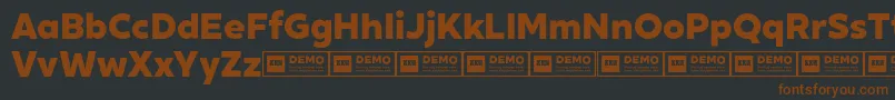 Czcionka XxiigeomdemoHeavy – brązowe czcionki na czarnym tle