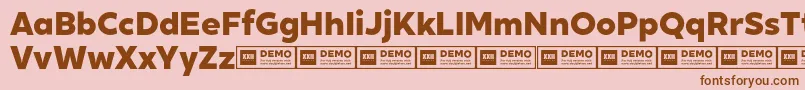 XxiigeomdemoHeavy Font – Brown Fonts on Pink Background