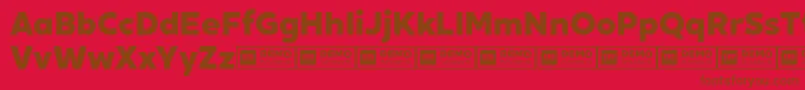 XxiigeomdemoHeavy Font – Brown Fonts on Red Background
