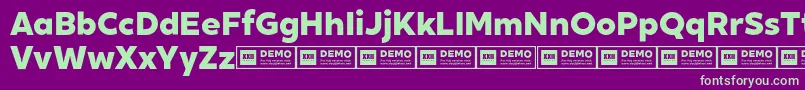 XxiigeomdemoHeavy Font – Green Fonts on Purple Background