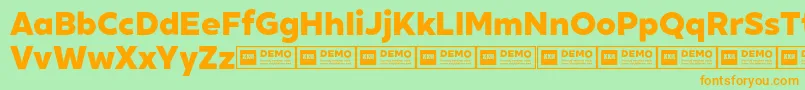 XxiigeomdemoHeavy Font – Orange Fonts on Green Background