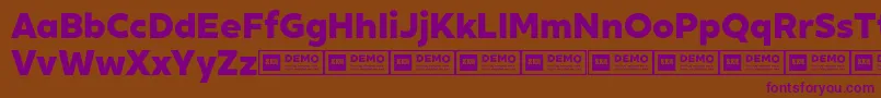 XxiigeomdemoHeavy Font – Purple Fonts on Brown Background