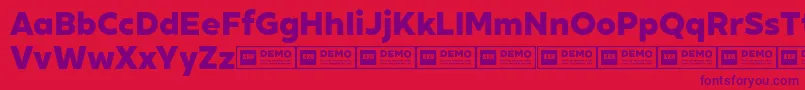 XxiigeomdemoHeavy Font – Purple Fonts on Red Background