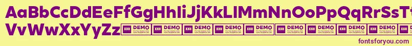 XxiigeomdemoHeavy Font – Purple Fonts on Yellow Background