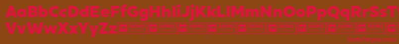 XxiigeomdemoHeavy Font – Red Fonts on Brown Background