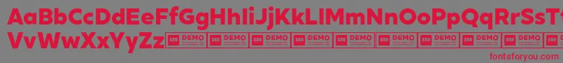 XxiigeomdemoHeavy Font – Red Fonts on Gray Background