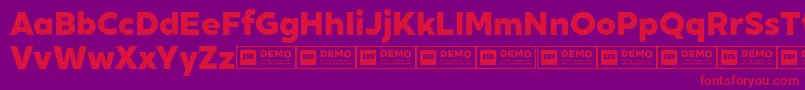 XxiigeomdemoHeavy Font – Red Fonts on Purple Background