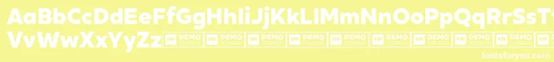 XxiigeomdemoHeavy Font – White Fonts on Yellow Background