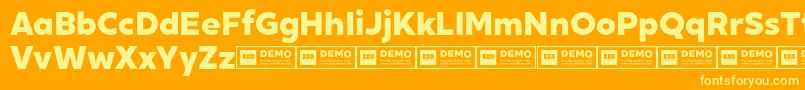 XxiigeomdemoHeavy Font – Yellow Fonts on Orange Background