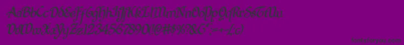 Quillswordrotal Font – Black Fonts on Purple Background