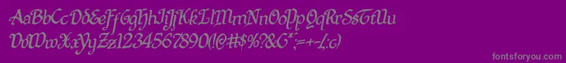 Quillswordrotal Font – Gray Fonts on Purple Background