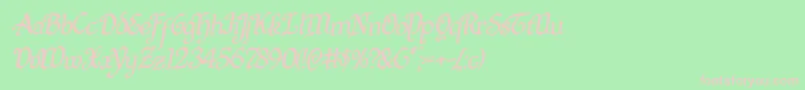 Quillswordrotal Font – Pink Fonts on Green Background