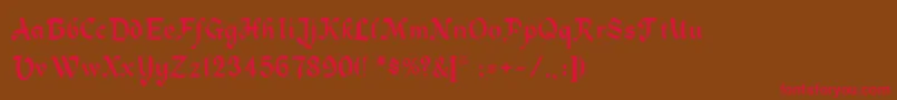 Civic Font – Red Fonts on Brown Background