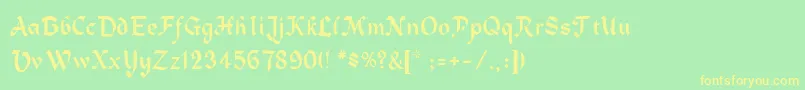 Civic Font – Yellow Fonts on Green Background